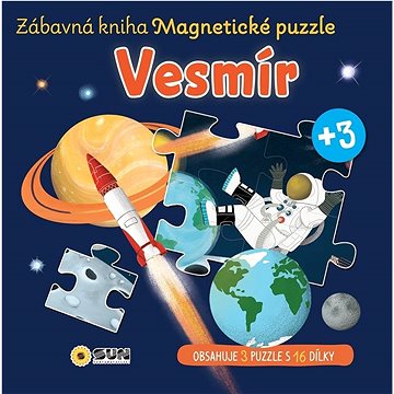 

Vesmír Zábavná kniha Magnetické puzzle: obsahuje 3 puzzle s 16 dílky