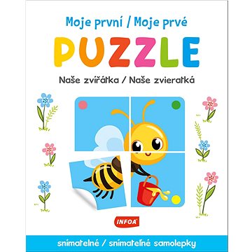 

Moje první/Moje prvé puzzle Naše zvířátka/zvieratká: snímatelné/snímateľné samolepky