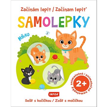 

Začínám lepit/Začínam lepiť Samolepky Sešit s kočičkou/Zošit s mačičkou: snímatelné/snímateľné samol