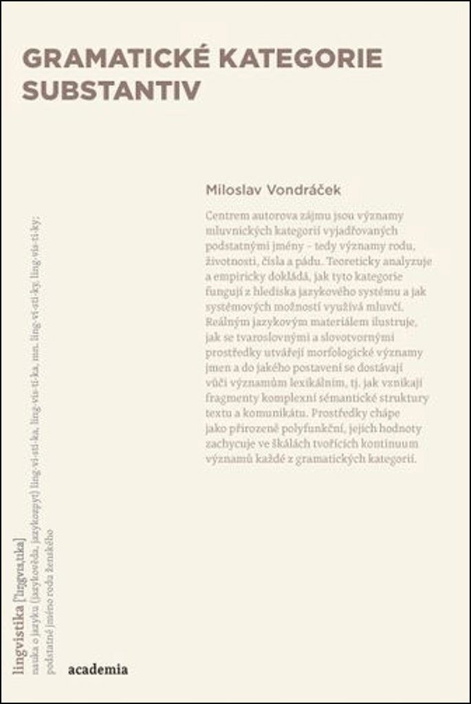 

Gramatické kategorie substantiv