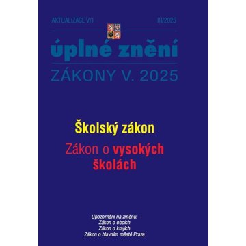 

Aktualizace Školský zákon, Zákon o vysokých školách: Zákon o obcích, Zákon o krajích, Zákon o hlavní