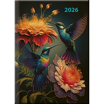 BB ART Praktik denní diář 2026 Kolibříci