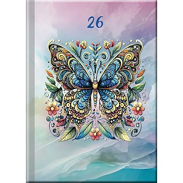 BB ART Praktik denní diář 2026 Motýl