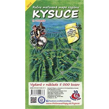 

Kysuce: Ručne maľovaná mapa regiónu