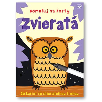 

Domaľuj na karty Zvieratá: 50 kariet so stierateľnou fixkou
