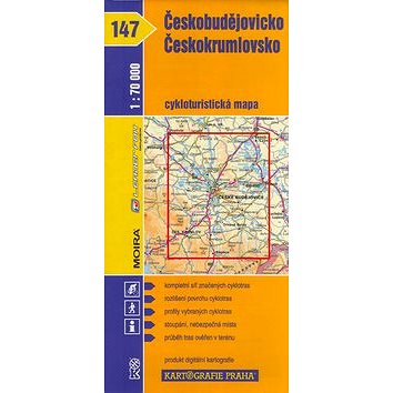 

Českobudějovicko, Českokrumlovsko 1 :70 000: č. 147, Cyklomapa