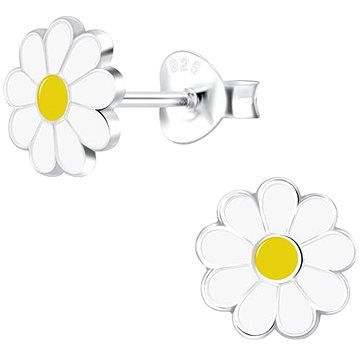 

Flor de Cristal Dětské stříbrné náušnice, kopretina (Ag925/1000, 1 g)