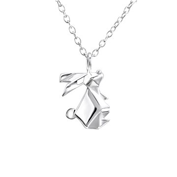 

Flor de Cristal Stříbrný náhrdelník s origami králíkem