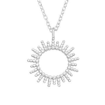 

Flor de Cristal Stříbrný paprskový náhrdelník