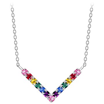 

Flor de Cristal Stříbrný náhrdelník Chevron