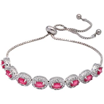 

Flor de Cristal Náramek s krystaly Verónica ružová