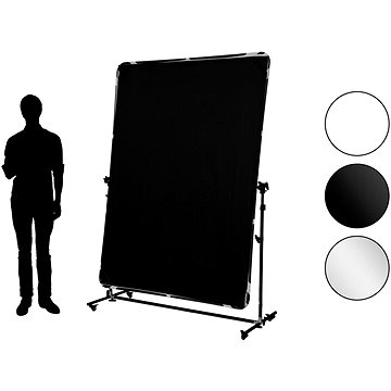 

FOMEI Pojízdný odrazný panel 150x200 cm bílá/černá/stříbrná/difuzní
