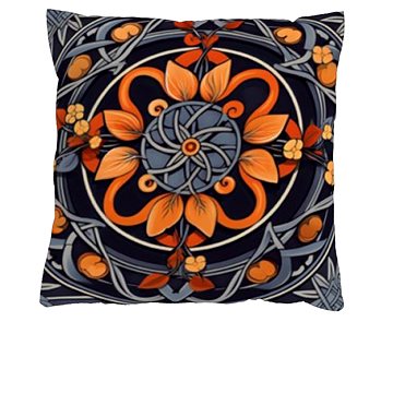 

4sleep Povlak na polštář 40 × 40 na zip velur - Květinová mandala