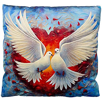 

4sleep Povlak na polštář 40 × 40 na zip velur - Hrdličky
