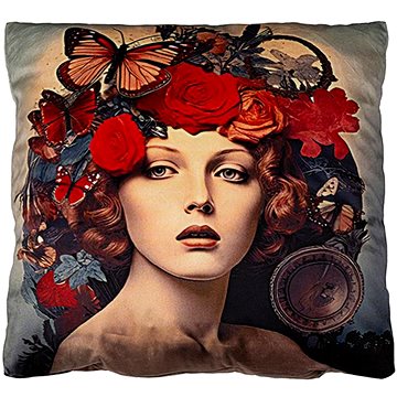 

4sleep Povlak na polštář 40 × 40 na zip velur - Obraz Alfons Mucha