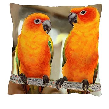 

4sleep Povlak na polštář 40 × 40 cm, na zip velur - Papoušci Aratinga