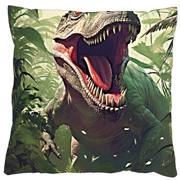 

4sleep Povlak na polštář 40 × 40 cm, na zip velur - Tyrannosaurus
