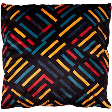 

4sleep Povlak na polštář 40 × 40 cm, na zip velur - Barevná geometrie