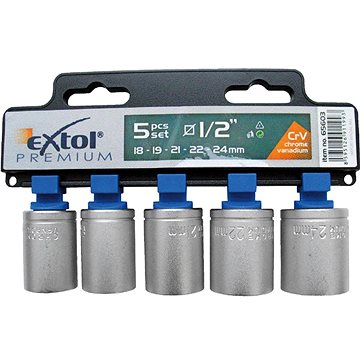 

Extol Premium (65603) hlavice nástrčné, sada 5 ks, CrV