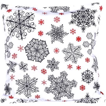 

Forbyt Vánoční povlak Černé a červené vločky 40 × 40 cm