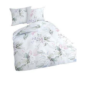 

4sleep Vodové listy zelené 451 bavlněný satén 140 × 200 + 70 × 90