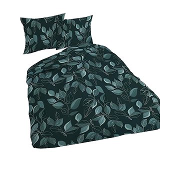 

4sleep Listí zelené 448-4 bavlněný satén 140 × 200 + 70 × 90