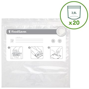 

FoodSaver Sáčky pro vakuování, ZIP 3,8l (20 ks)