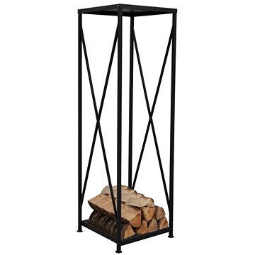 

Stojan na dřevo ocelový 34 × 34 × 111 cm černý