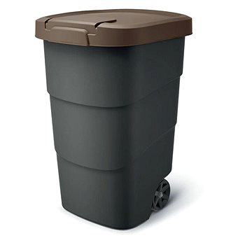

PROSPERPLAST Popelnice, kolečka Wheeler, antracit s hnědým víkem 110 l