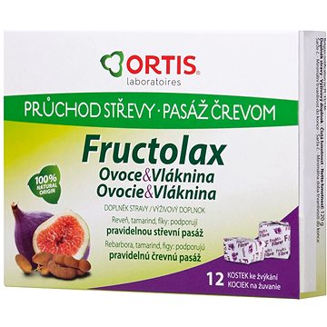 

Fructolax Ovoce&Vláknina 12 žvýkacích kostek