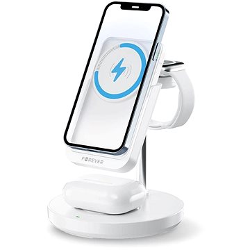 

Forever Bezdrátová nabíjecí stanice s power bankou 5v1 MACS-100 bílá