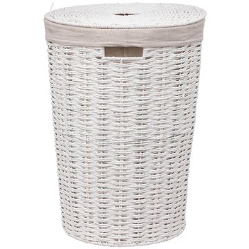 

5five Simply Smart Kulatý koš na prádlo, bílý, 40 l
