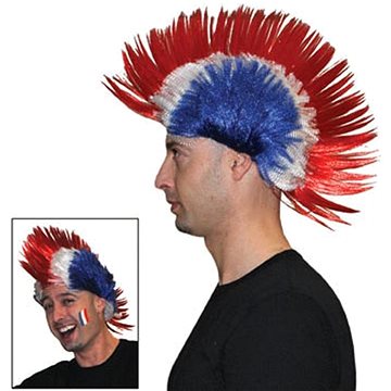 

FUNNY FASHION Paruka punk trikolora