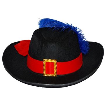 

Funny Fashion Klobouk mušketýr černý