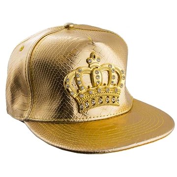 Funny Fashion Zlatá čepice raper koruna
