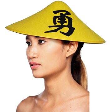 Funny Fashion Čínský klobouk žlutý