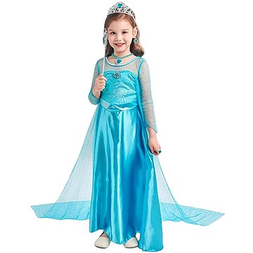 FunCo Převlek ELSA premium s vlečkou a doplňky M