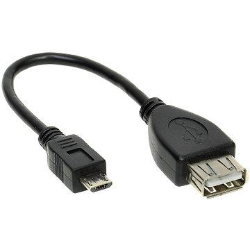 PremiumCord kabel USB A/f - Micro USB/m 20cm - Redukce