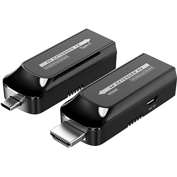

PremiumCord USB-C na HDMI extender přes Cat5e/6/6a 4K@60Hz na 60m