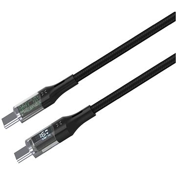 

FIXED Cable USB-C/USB-C s displejem a podporou PD 1.2m USB 2.0 100W černý