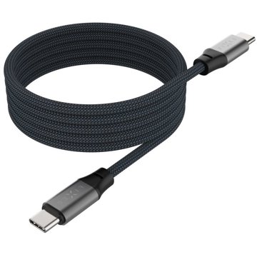 FIXED Magnetic Cable USB-C/USB-C a podporou PD 1.2m USB 2.0 240W šedý