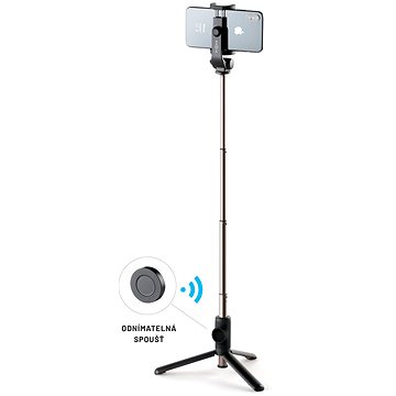 

FIXED Snap Lite s tripodem a bezdrátovou spouští černý