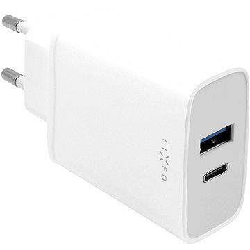 

FIXED Travel s USB-C a USB výstupem podpora PD 30W bílá