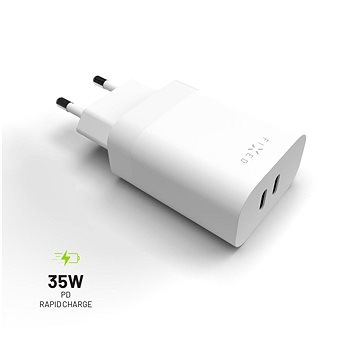 

FIXED PD Rapid Charge s 2x USB-C výstupem a podporou Power Delivery 3.0 35W bílá