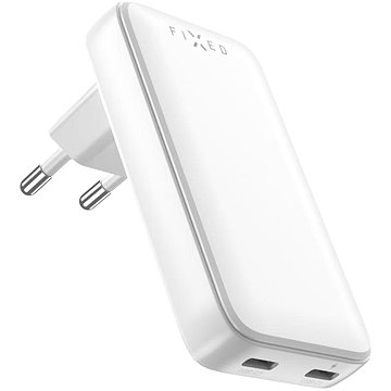 

FIXED Slim GaN s 2x USB-C výstupem a podporou PD 45W bílá