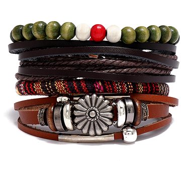 

Flor de Cristal Set pánských náramků Boho, 4 v 1