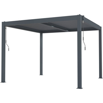 

G21 Bioklimatická pergola Austin 3 × 3 m, antracitová hliníková