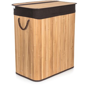 

G21 Koš 52 × 32 × 63 cm 105 l s hnědým látkovým košem, bambus