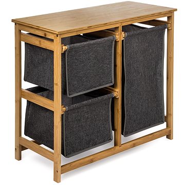 

G21 Koš 68 × 33 × 65 cm s úložnými boxy 72 l, bambus