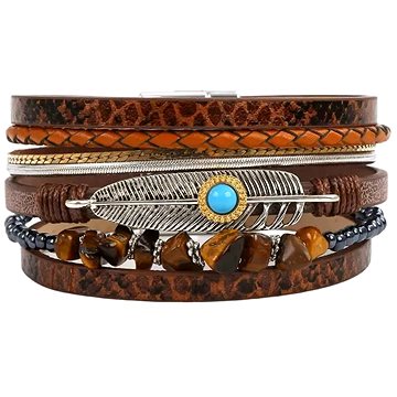 

GAIRA Náramek Boho 3157 tmavě hnědý
